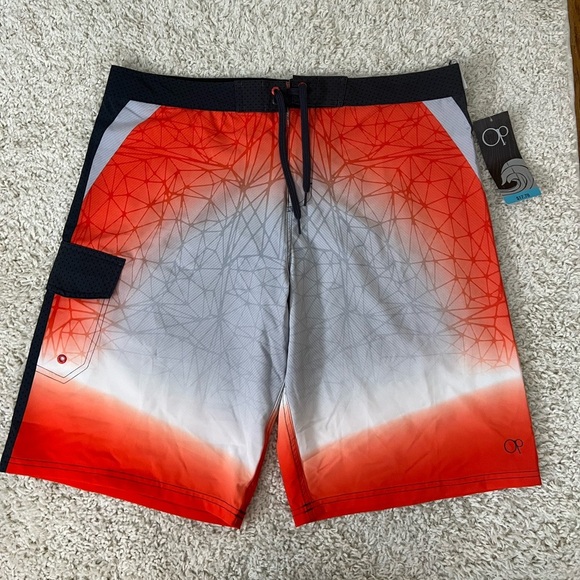 Size 38 OP FLEX Men's Red Board Shorts NWT - Picture 1 of 8